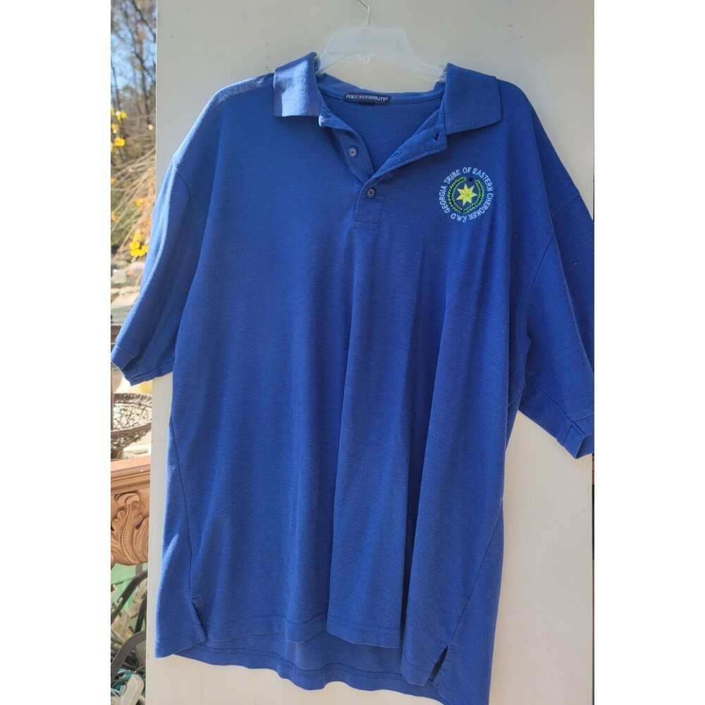 Port Authority men's short sleeve shirt blue size 2XL